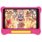 Vekoy Kinder-Tablet 17,8 cm (7 Zoll), Android Tablet für Kinder, 5 GB RAM, 32 GB ROM, Kindersicherung, IPS, HD, Bluetooth, WLAN, Quad Core, Dual-Kamera, Kinder, Tablets, PC mit Schutzhülle (Rosa)