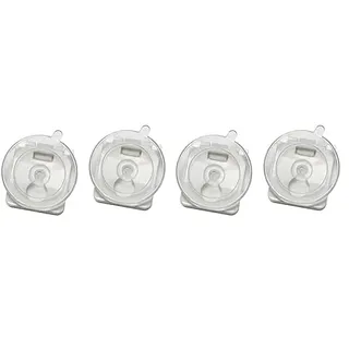 GARDINIA Saugnapf-Set mit Clip, Ersatzteil für Gardinia Saugnapf-Plissees, Plissee Solo und Dachfenster-Plissee Solo, Kunststoff, Transparent (Packung mit 2)