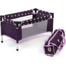 Bayer Chic 2000 Puppenreisebett Stars lila