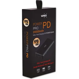 Verico Power Pro PD Powerbank 20000 mAh schwarz
