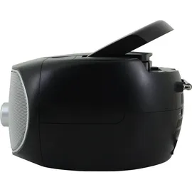 Soundmaster SCD1700SW tragbares DAB+ Radio mit CD-Player, MP3 Hörbuchfunktion, USB-Anschluss, UKW-Radio, Kopfhöreranschluss & CD/Radio-System - schwarz - Schwarz