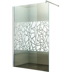 Duschabtrennung Walk-In Seitenwand Breite: 160 cm Glas: Scherben