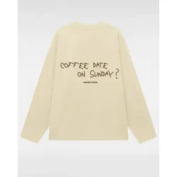 Another Cotton Lab Longsleeve Coffee Date Oversized White L