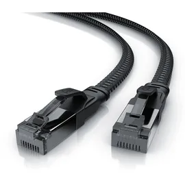 Primewire CAT 8.1 Netzwerkkabel Flach 40 Gbits, LAN Kabel Patchkabel, Gigabit RJ45 Ethernet, Flachbandkabel, - 10m