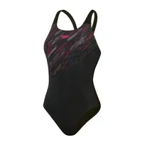 Speedo Damen Badeanzug, HyperBoom Placement Muscleback Schwarz, 38