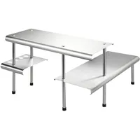 Maximex Küchen-Eckregal Massivo Trio mit 3 Ablagen, ideal für Kräuter, Gewürze und Küchen-Accessoires, ausnutzen unpraktischer Ecken, schafft Ordnung und Platz, aus Edelstahl, 50 x 31 x 50 cm