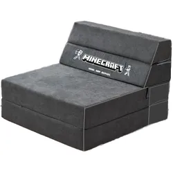 roba Minecraft Gaming Sofa - 119x80x80cm - grau - Polyester / Schaumstoff