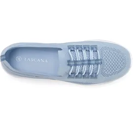 LASCANA "Slipper, Halbschuh, leichtes Meshmaterial", Damen, Gr. 39, blau (hellblau), Obermaterial: 100% Textilmaterial. Decksohle: 100% Textilmaterial. Futter: 100% Textilmaterial.