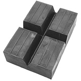 Gummiauflagen zum Reifenwechseln über 50 Varianten Rangierwagenheber Wagenheber Hebebühne Gummiklotz Auflage Unterstellbock Gummiblock Auto KFZ PKW Schutz Kratzer rund eckig (150x100x40 2xV-Nut)