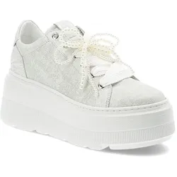 Silberne Sneakers Chebello Plateauschuhe, 40