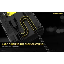 Nitecore USB-Ladegerät mit LCD-Display UCN2PRO für Canon LP-E6N