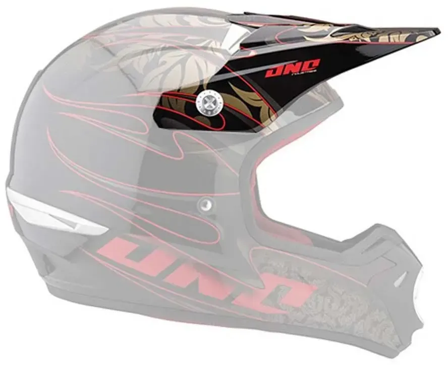 One Industries Kombat Flames Visier - Black / Red - One Size