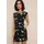 LAURA SCOTT Sommerkleid Minikleid Geblümt Marine/Schwarz 46