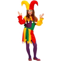 Widmann - Kinderkostüm Jolly Jester, Kleid, Hofnarr, Clown, Faschingskostüme, Karneval