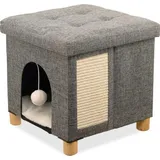Duvo+ Katzenkratzhaus Gina 38 x 38 cm grau