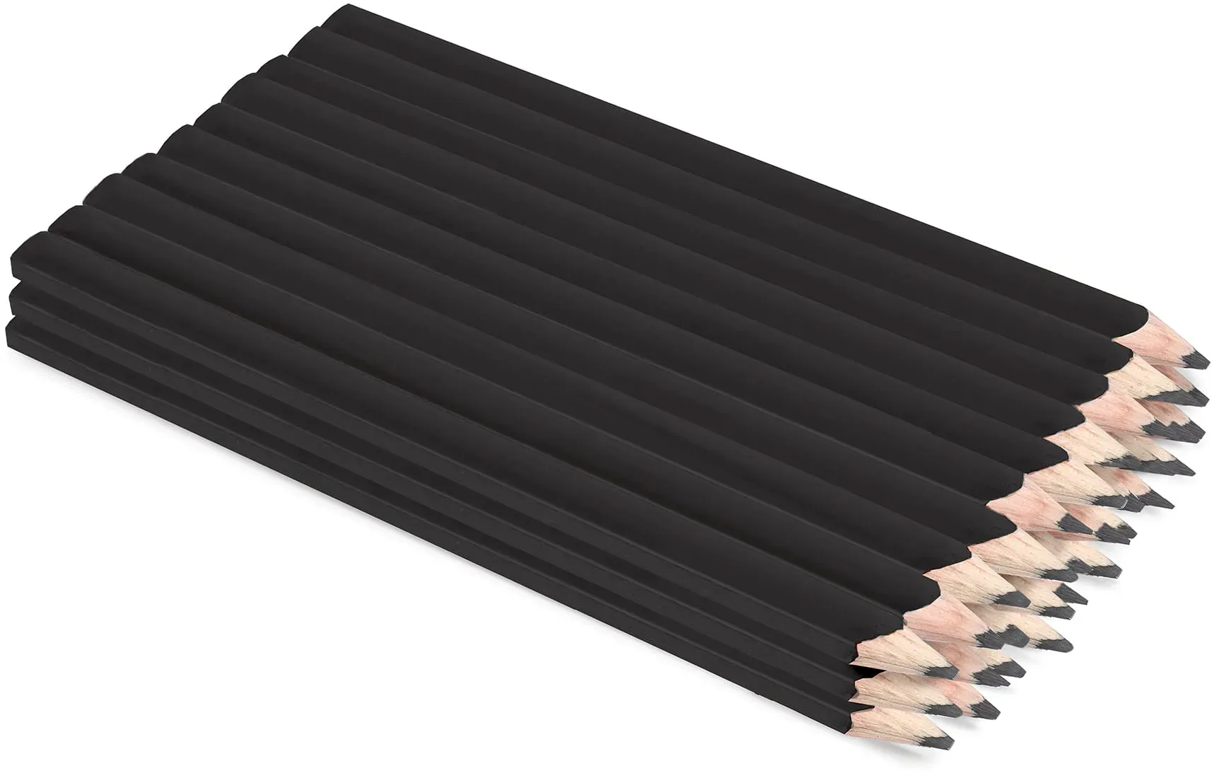 Zolka Zimmermannsbleistift Schwarz, Oval 240 mm, Schwarz HB Mine, 30 Stk.