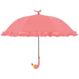 Esschert Design Regenschirm Flamingo mit Rüschen lachsrosa Ø 98 cm