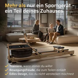 Sportplus Wasserrudergerät aus Eichenholz App-Kompatibilität Einheitsfarbe NO SIZE