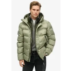 Superdry für Herren. M5011902A Grafik Puffermantel grün (XXL), Lässig, Recyceltes Polyester, Nachhaltig