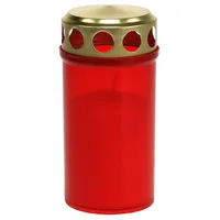 Viana Grabkerze Grabkerze zylindrisch Rot Ø6cm H12cm 12 Stück