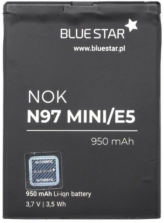 BlueStar Akku Ersatz kompatibel mit Nokia N97 MINI / N8 950 mAh Austausch Batterie Nokia BP-4L Accu Smartphone-Akku