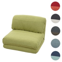 Schlafsessel HWC-E68, Schlafsofa Funktionssessel Klappsessel Relaxsessel, Stoff/Textil ~ gr√on