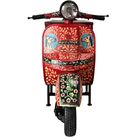 SIT Möbel Bartisch aus einem recycelten Roller 170 x 105 x 65 cm rot/bunt/schwarz