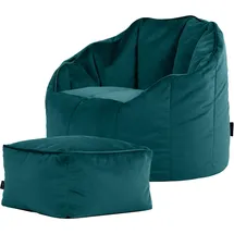 I.C.O.N. icon Sitzsack-Sessel, Grün, Textil, 180 L, 1-Sitzer, Zylindrisch, 77x64x74 cm, Hergestellt in Deutschland, Oeko-Tex® Standard 100, Wohnzimmer, Hocker Sitzsäcke, XXL Sitzsäcke