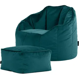 I.C.O.N. icon Sitzsack-Sessel, Grün, Textil, 180 L, 1-Sitzer, Zylindrisch, 77x64x74 cm, Hergestellt in Deutschland, Oeko-Tex® Standard 100, Wohnzimmer, Hocker Sitzsäcke, XXL Sitzsäcke