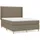 vidaXL Boxspringbett mit Matratze Taupe 140x200 cm Stoff1378209