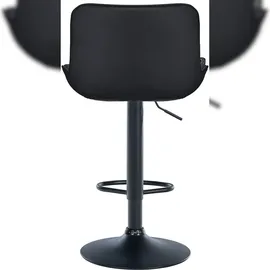 CLP 2er Set Barhocker Vonore Kunstleder I Höhenverstellbar mit Lehne und 360 Grad drehbar I Inkl. Fußstütze und Metallgestell
