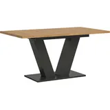 Esstisch INOSIGN "Motus, ausziehbar 150 -190 cm, inklusive 40 cm Einlegeplatte", braun (grau, artisan eiche nachbildung, grau, artisan eiche nachbildung), B:150cm H:76cm T:90cm, Tische, V-Gestell mit Bodenplatte, Tisch, Küchentisch, Esszimmer, Küche