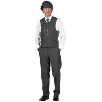 thetru Kostüm 20er Jahre Anzughose grau - für Karneval Halloween, Knielange Herrenhose im Peaky Blinders-Stil grau 60