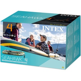 Intex Schlauchboot Seahawk 4 inkl. Außenbordmotor + Befestigung