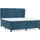vidaXL Boxspringbett mit Matratze Dunkelblau 180x200 cm Samt