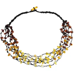 Gliederkette OSTSEE-SCHMUCK "Ostsee-Schmuck Kette Tonia Kette Tonia", braun, Halsketten, Damen, 50cm, Bernstein, L: 50cm