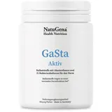 NautuGena GaSta Aktiv/Glutenfreie Ballaststoffe, Vitamine & Mineralstoffet/Bio-Akazienfaser, Flohsamenschalen, Bio-Leinsamen/L-Glutamin und Curcuma/ 623g Pulver (1-Monats-Packung)