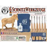 Corvus Schnitzwerkzeuge 6-tlg. In Rolle