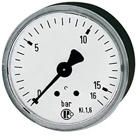 Riegler Standardmano, KS-G., G 1/8 hinten zentrisch, -1 / 0,0 bar, Ø40