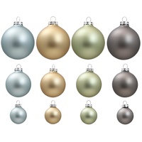 Thüringer Glasdesign Weihnachtsbaumkugel »Sanftmütige Stille, Weihnachtsdeko, Christbaumschmuck«, (40 St.), hochwertige Christbaumkugeln aus Glas, 40-teilig, bunt