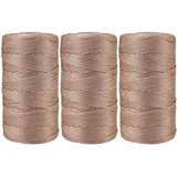 3 Stücke 1.5mm Polyester Garn,MoreChioce Polypropylen-Kordel Makramee-Kordel Makramee Seil Häkelgarn Makramee Garn Polyester Macrame Cord Häkeltasche Kordel für Strickwaren,Khaki