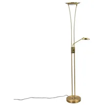 LINDBY LED-Deckenfluter Eda mit Dimmer, messing