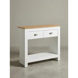 KADIMA DESIGN Konsolentisch Eiche-Weiß 85x35x76 braun