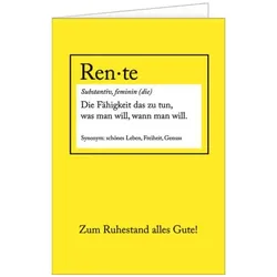 5 Stück  Karte zum Ruhestand 9004546570943 Head