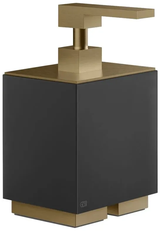 Gessi Rettangolo Stand-Seifenspender Behälter schwarz - Deep bronze gebürstet PVD