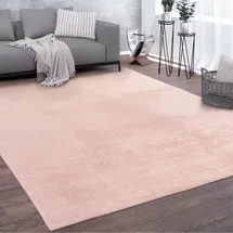 Paco Home Cadiz 630 Kurzflorteppich 60 x 100 cm rosé