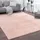 Paco Home Cadiz 630 Kurzflorteppich 60 x 100 cm rosé