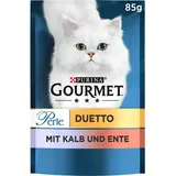Purina Gourmet Perle Duetto Katzenfutter nass, mit Kalb und Ente, 26er Pack (26 x 85g)