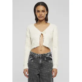 URBAN CLASSICS Tied Cropped Feather Strickjacke White Sand XL