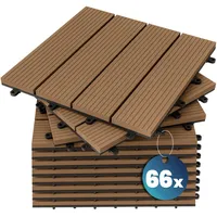 CASARIA WPC Fliesen Klassik Terrakotta 30 x 30 cm 66 St.